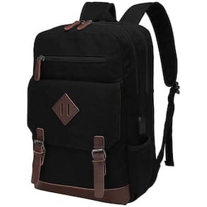 Mochila de lona Modoker Mochila vintage para laptop de 15,6"
