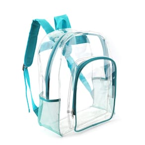 Mochila JOMPARO Heavy Duty Clear para escola turquesa