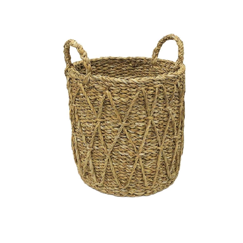 Cesto Trançado com Alça Reforçada de Seagrass - Jolitex MEK - P