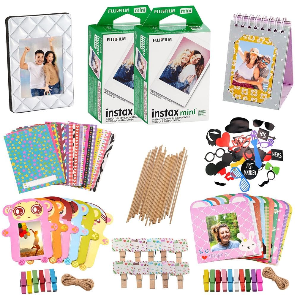 Kit de acessórios para câmera Fujifilm instax Mini 8 com 40 filmes