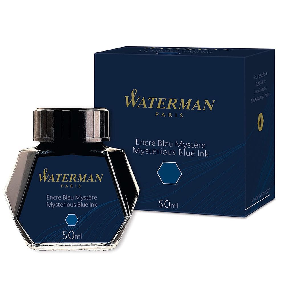 Frasco de 50 ml de tinta de caneta-tinteiro Waterman Mysterious Blue