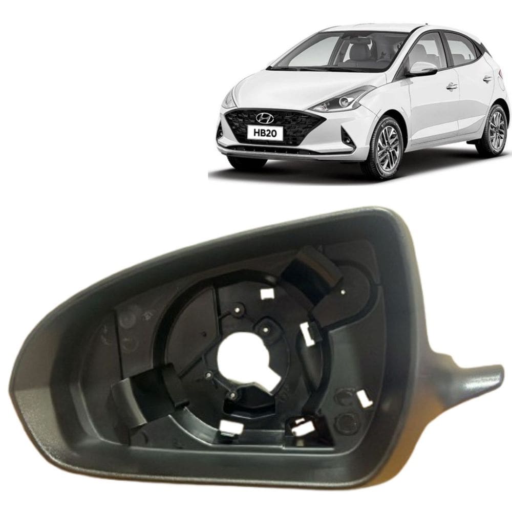 Aro Moldura Com Furo Retrovisor Hb20 2020 A 2025 Esquerdo