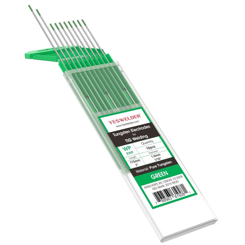 Eletrodo de tungstênio de soldagem TIG YESWELDER Tungstênio puro 1,6 mm