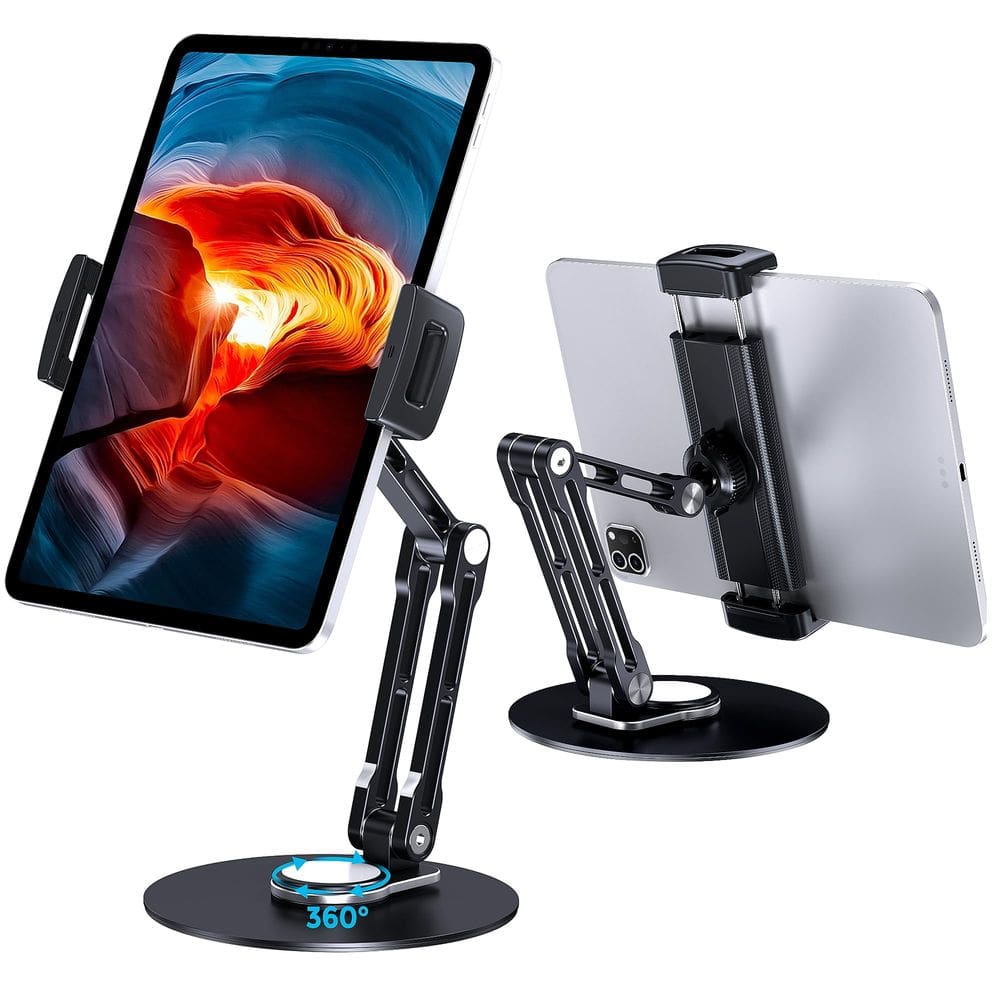 Suporte para tablet Lucrave ajustável com base giratória de 360°