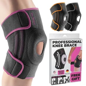 Joelheira DR. BRACE ELITE com estabilizadores laterais e almofadas de gel
