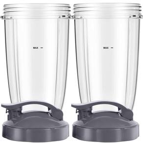 Copos de liquidificador LVAINIT 700 mL com tampa dobrável para uso NutriBullet