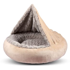 Cama para animais de estimação GASUR Small Dog & Cat Bed Donut com cobertor com capuz
