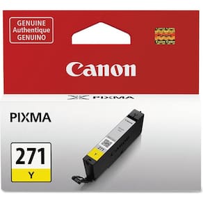 Tanque de tinta Canon CLI-271 amarelo genuíno para impressoras