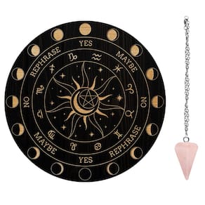 Conjunto de tábuas de pêndulo AHANDMAKER Wooden Doseding Divination