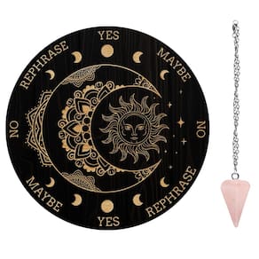 Conjunto de tábuas de pêndulo AHANDMAKER Wooden Doseding Divination
