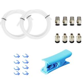 Impressora 3D Bowden Tube 2m PTFE Teflon com conexões e cortador