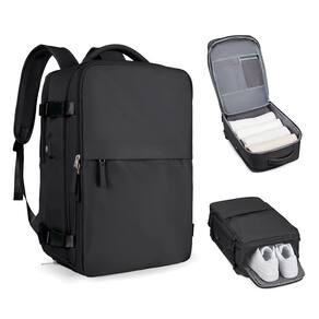 Mochila de viagem coofay Airline aprovada à prova d`água preta