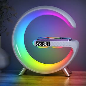 Lâmpada de carregador sem fio BKDRL Alto-falante Bluetooth com luz RGB