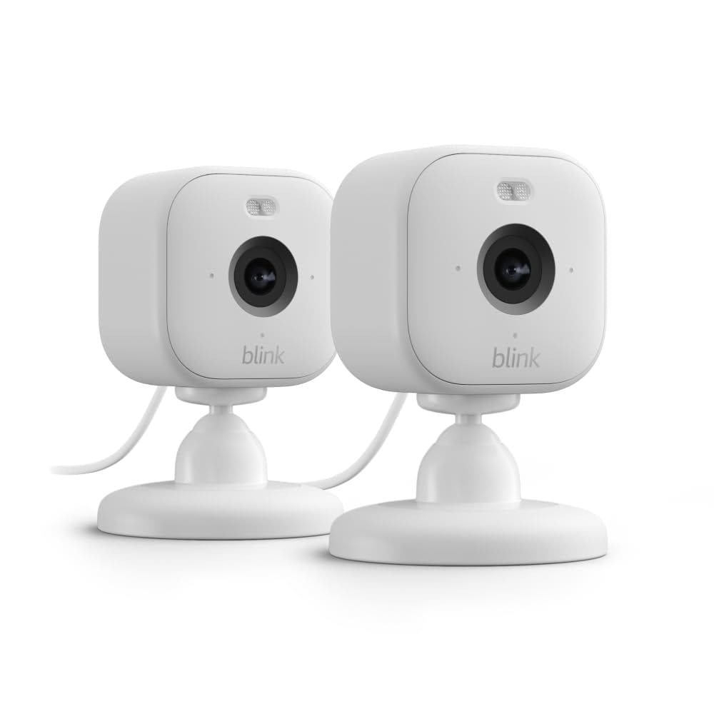 Câmera de segurança inteligente Blink Mini 2 com visão noturna HD - pacote com 2