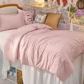 Conjunto de edredom Bedsure Twin/Twin XL Pink Soft All Seasons