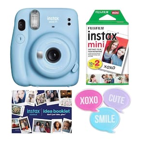 Câmera Fujifilm Instax Mini 11 Blue com filme e acessórios