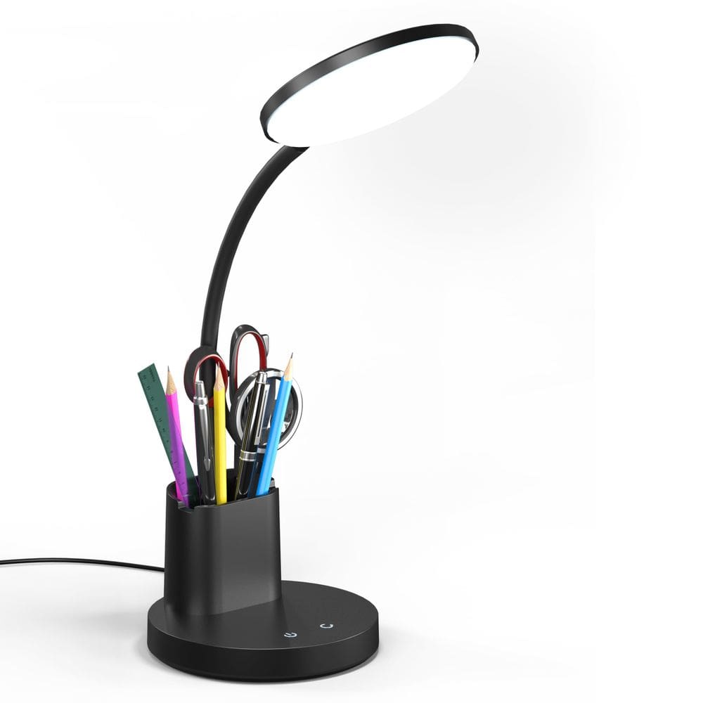 Lâmpada de mesa Vicsoon LED, 3 modos de cor, braço ajustável em 360°