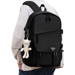 Mochila Caoroky knight College School Bag 15,6" para laptop preta