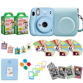 Câmera instantânea Fujifilm Instax Mini 11 com filme 40 fotos azul