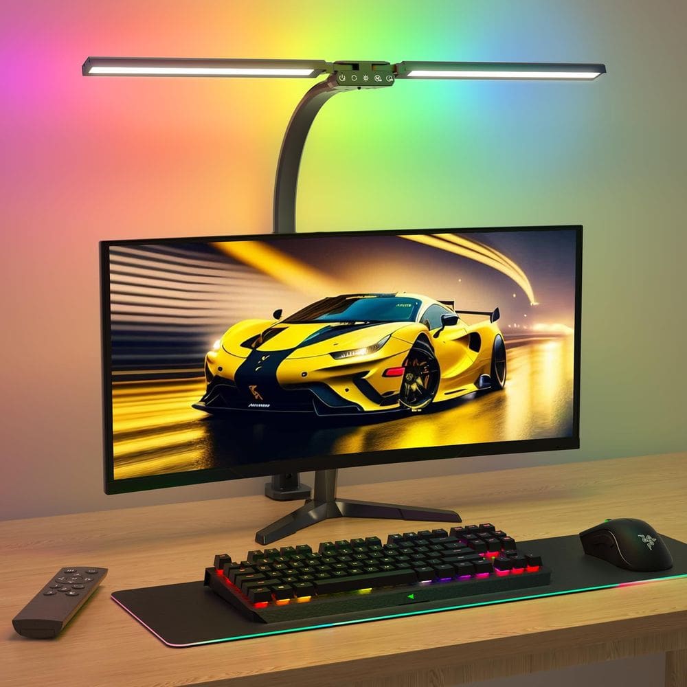 Lâmpada de mesa LED SIBRILLE RGB 22W atualizada para escritório doméstico