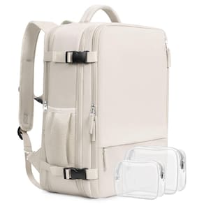Mochila de viagem Beraliy Airline Approved 17 Laptop Beige