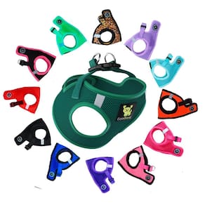 Arnês para cães EcoBark Step-in de malha macia reflexiva para médio porte
