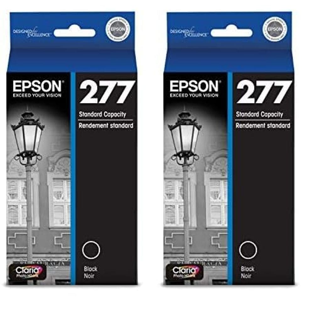 Cartucho de tinta Epson T277 Claria Photo HD Photo Black (pacote com 2)