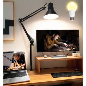 Candeeiro de mesa Hypool Extra Tall Swing Arm com lâmpada LED preta