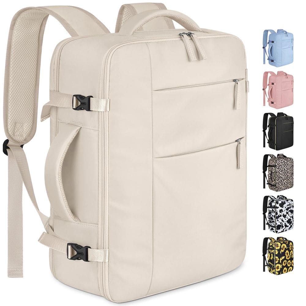 Mochila de viagem Capolo impermeável para mulheres e homens, laptop de 20 litros e 17 polegadas