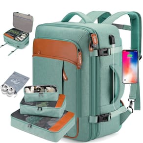 Mochila de viagem para laptop BAGPARKK 42L com cubos de embalagem resistentes à água