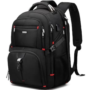 Mochila DUSLANG Travel Laptop 50L para homens e mulheres de 17 polegadas preta