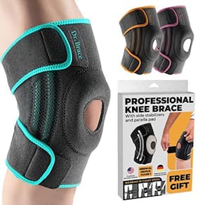 Joelheira DR. BRACE ELITE com estabilizadores laterais e almofadas de gel para patela