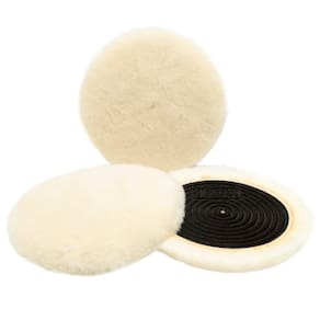 Almofadas de polimento de lã SPTA, 3 peças, 125 mm para polidor de automóveis