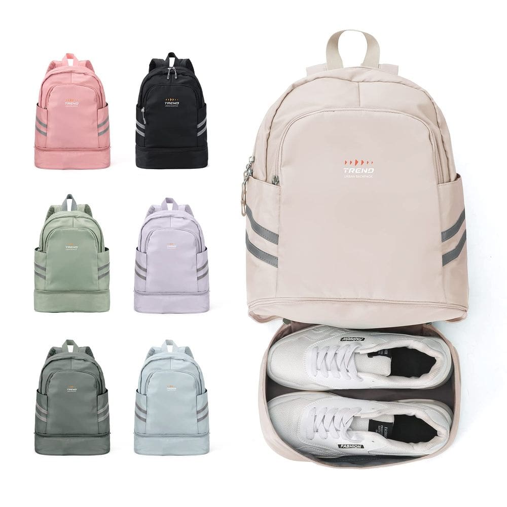 Mochila de ginástica coofay pequena impermeável com compartimento para sapatos