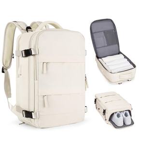 Mochila de viagem coofay bege impermeável para mulheres/homens