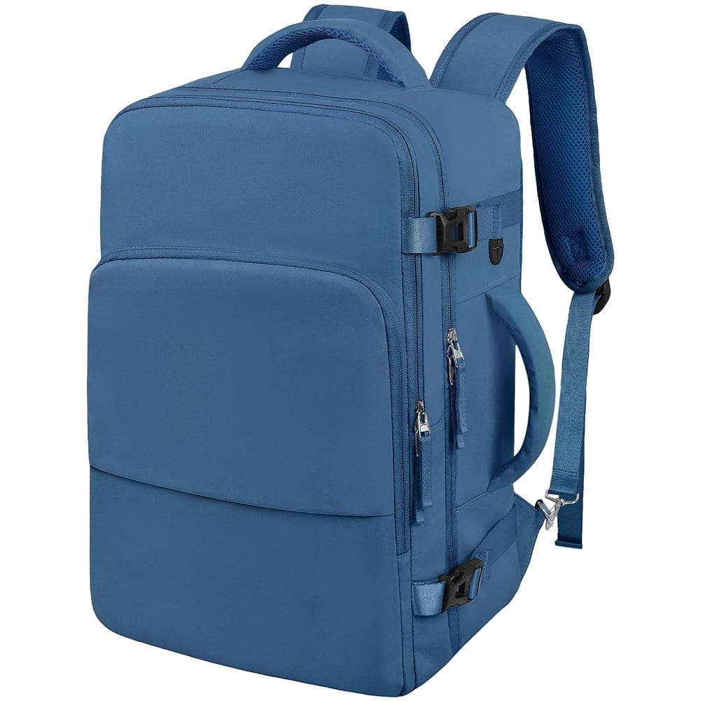 Mochila de viagem para laptop Hanples Large 35L impermeável azul profundo