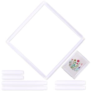 Conjunto de molduras de plástico Cross-Stitch Hoops Pllieay 5 em 1