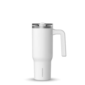 Copo Hydrapeak Voyager 950 ml com alça e tampa de palha branco