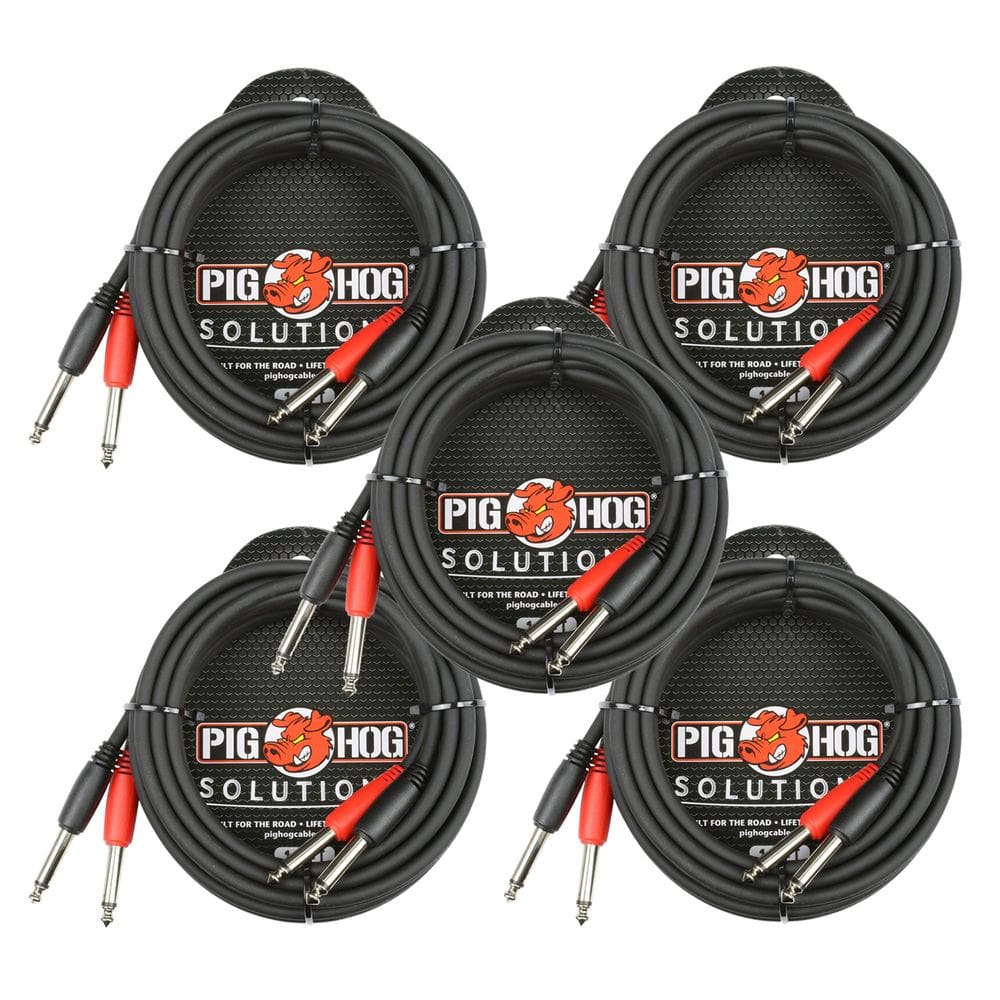 Cabo Pig Hog Dual 1/4 Mono (macho) PD-21410 x5 de 10 pés