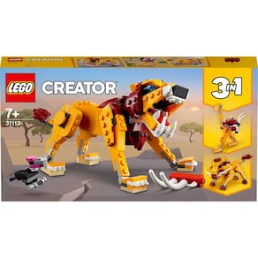 Brinquedo LEGO Creator 3 em 1 Wild Lion, Avestruz, Warthog 224 peças