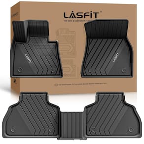 Tapetes de chão LASFIT para BMW X7 2019-2025 7 lugares TPE preto