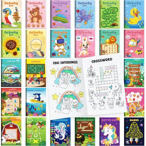 Mini livros de atividades BenLouis para crianças de 4 a 12 anos, 24 unidades