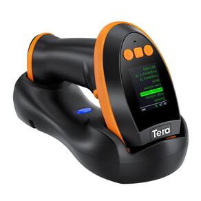 Leitor de código de barras Tera Wireless com Screen Pro 1D 2D QR HW0009