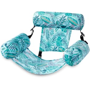 Cadeira flutuante de piscina Sloosh SLOOSH Padrão de planta inflável para adultos