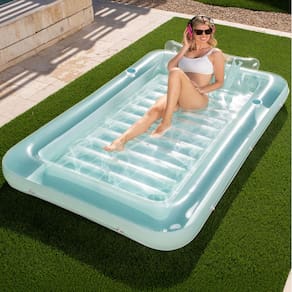 Espreguiçadeira de bronzeamento inflável Float SLOOSH XL-Cyan 85x57cm