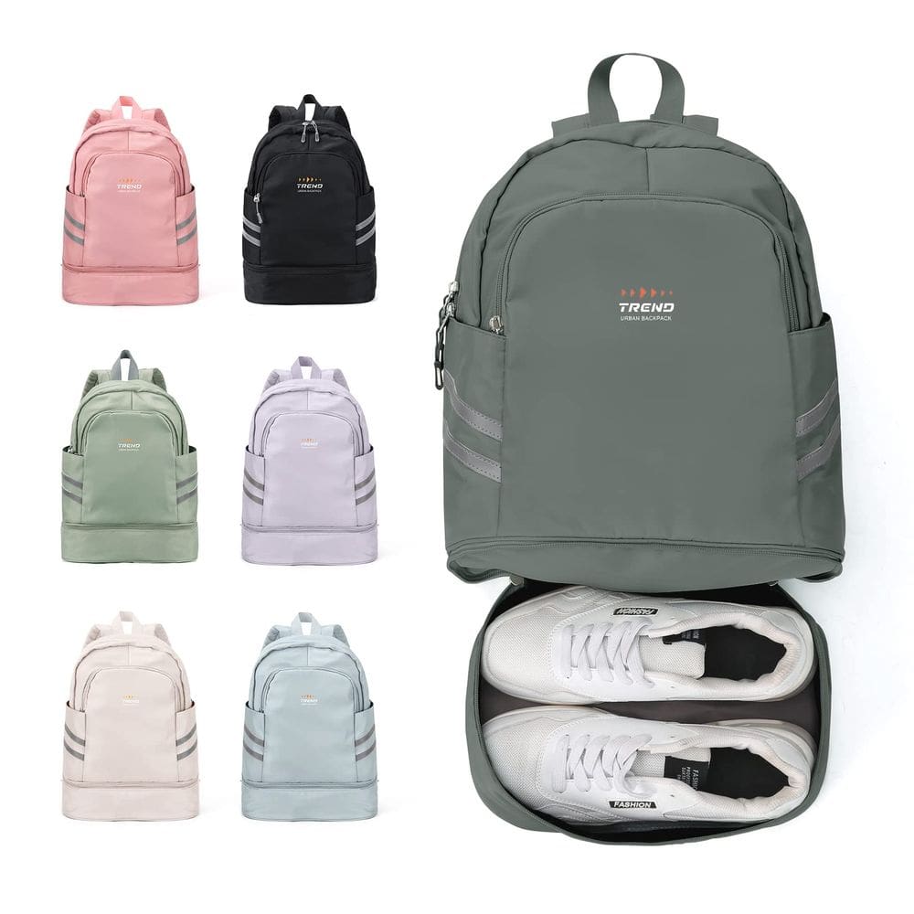 Mochila de ginástica Coofay pequena à prova d`água com compartimento para sapatos feminina