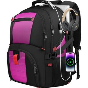 Mochila de viagem Yamdeg Large para mulheres, laptop de 17,3 polegadas, roxa