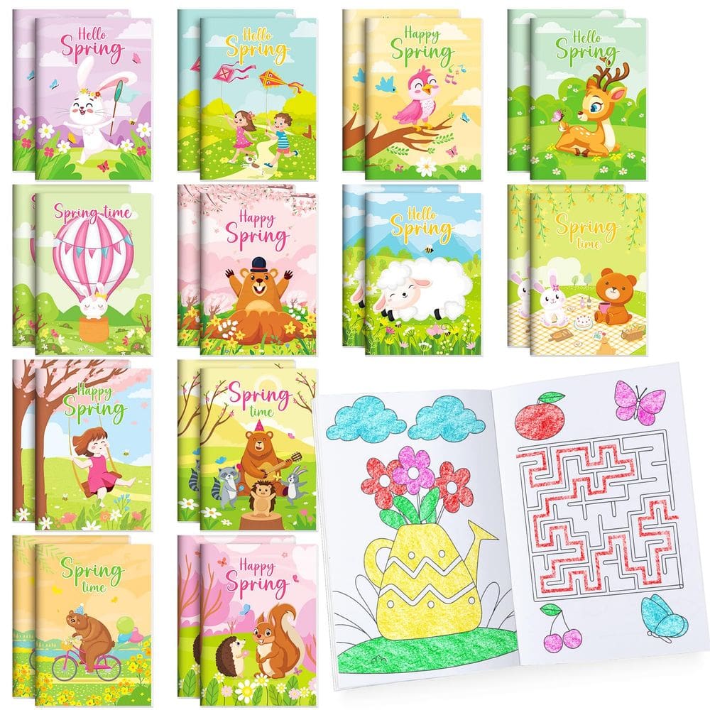 Livros para colorir BenLouis Spring Mini 24 unidades para festa infantil