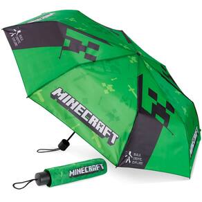 Guarda-chuva Minecraft Kids Dobrável Durável Compacto Verde/Preto