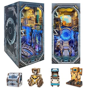 Kit Book Nook ITEFDTUTNE PLANETARY ERA com luz LED e defletor de poeira